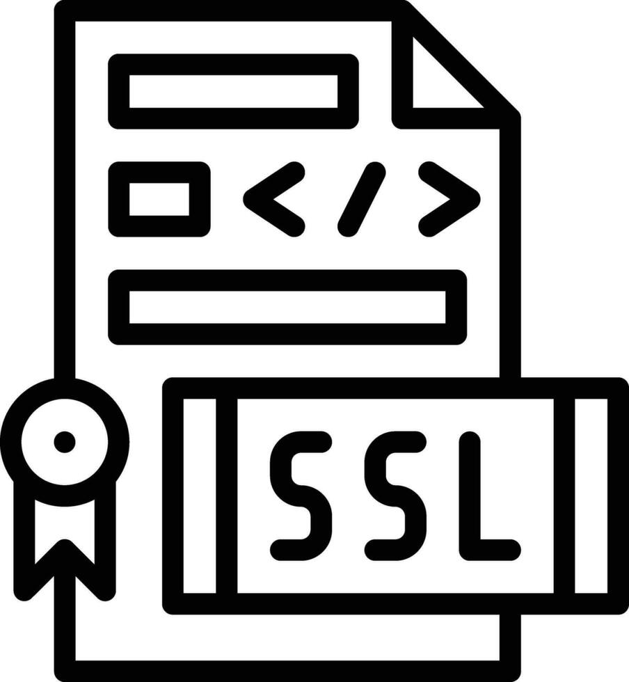 ssl archivo vector icono