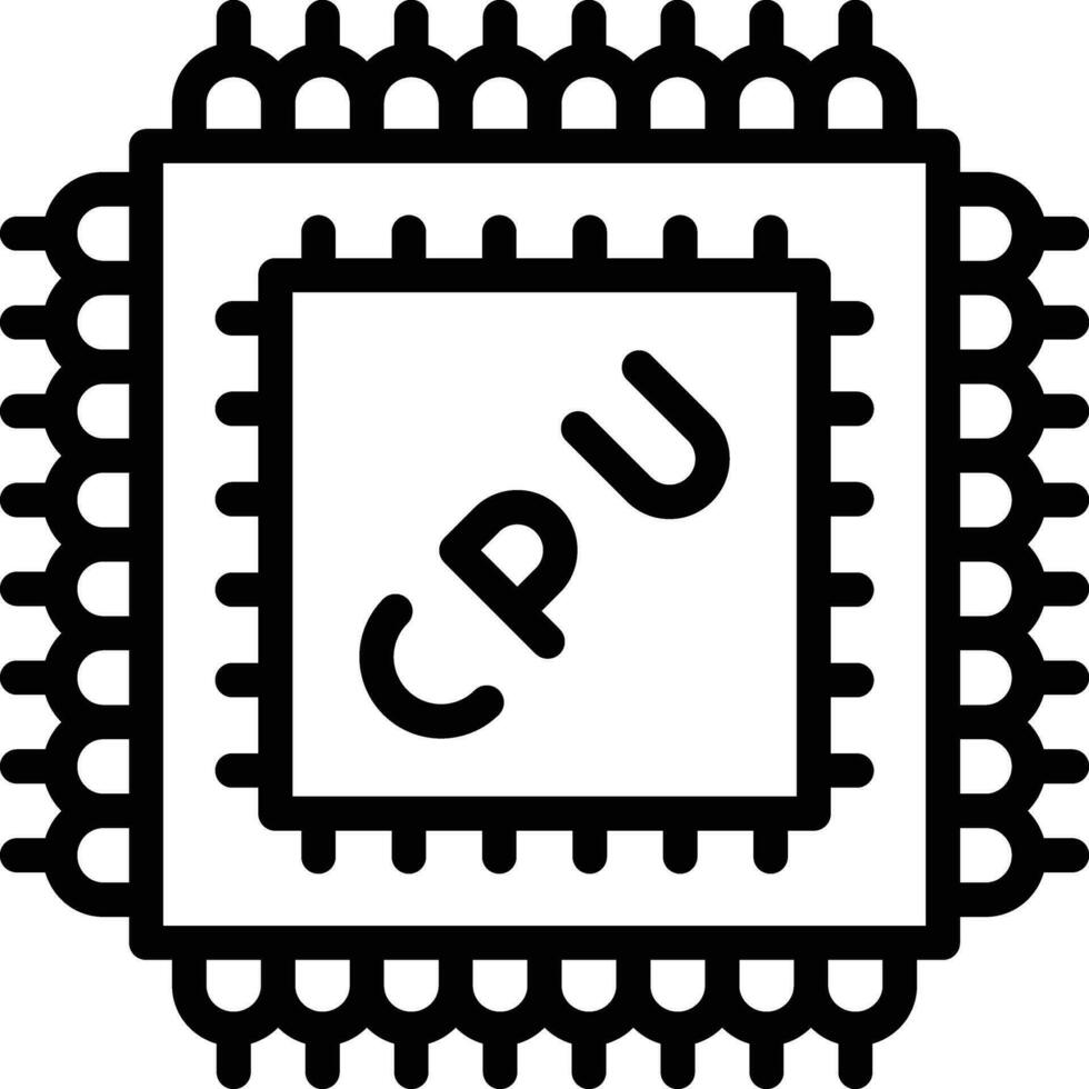 Microprocessor Vector Icon