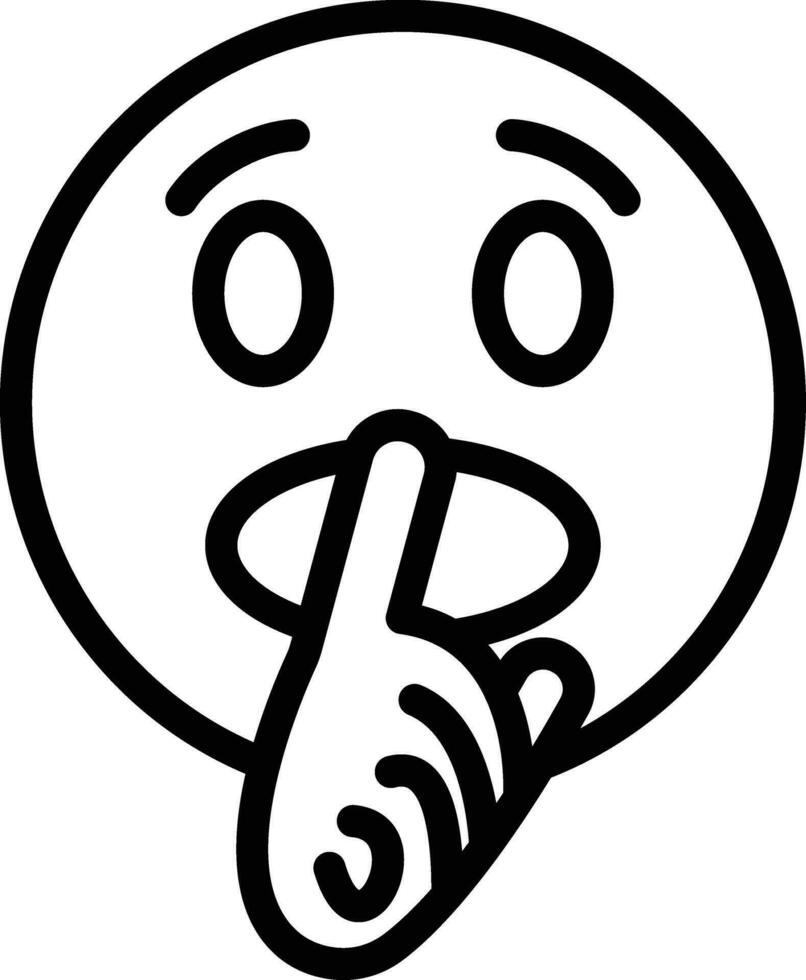 Shushing Face Vector Icon
