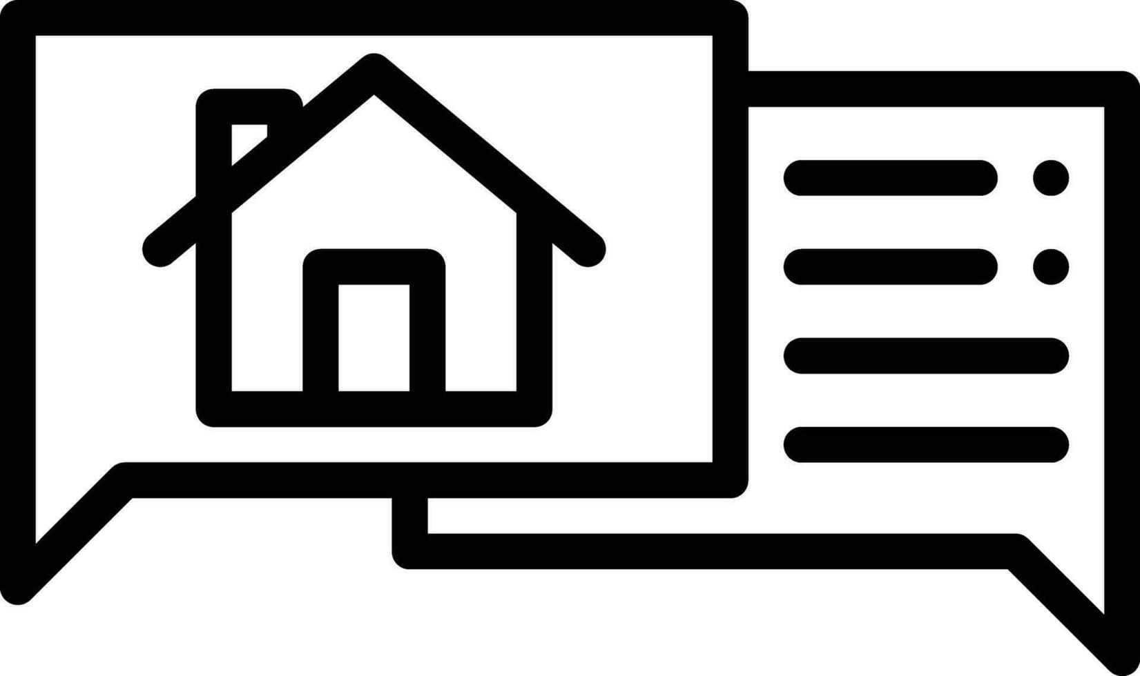 House Chat Vector Icon