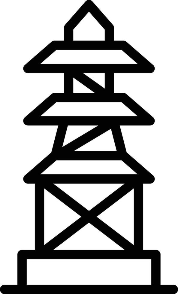 icono de vector de torre de señal