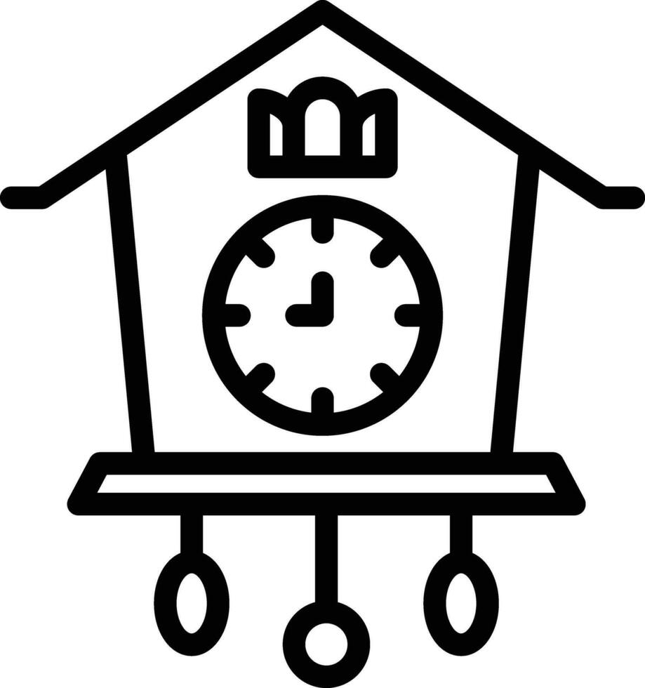 icono de vector de reloj de cuco