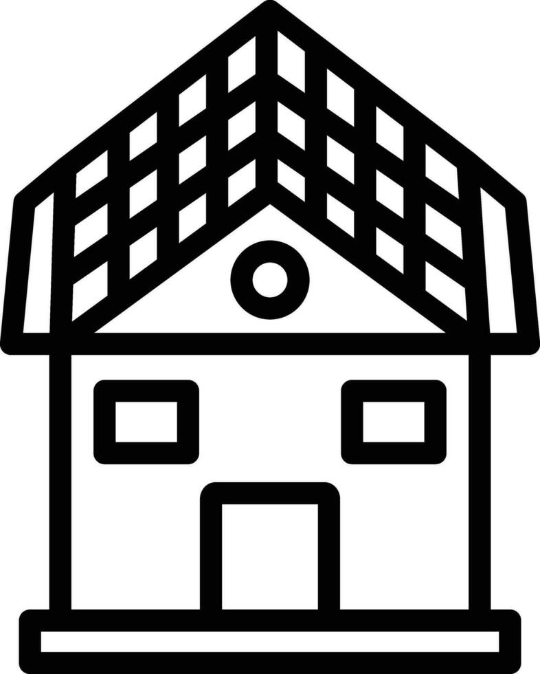 Solar House Vector Icon