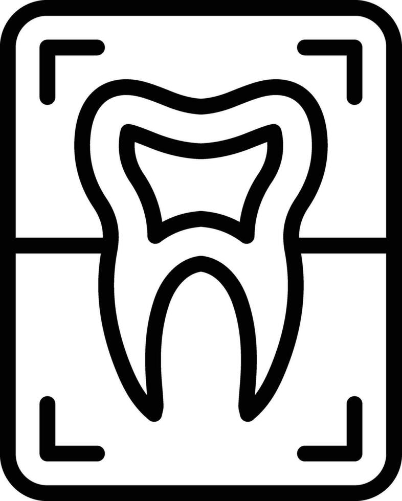 Tooth Xray Vector Icon