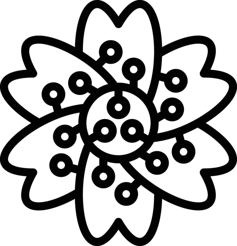 icono de vector de flor de cerezo