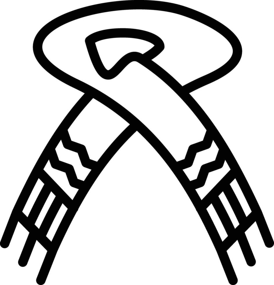 icono de vector de bufanda