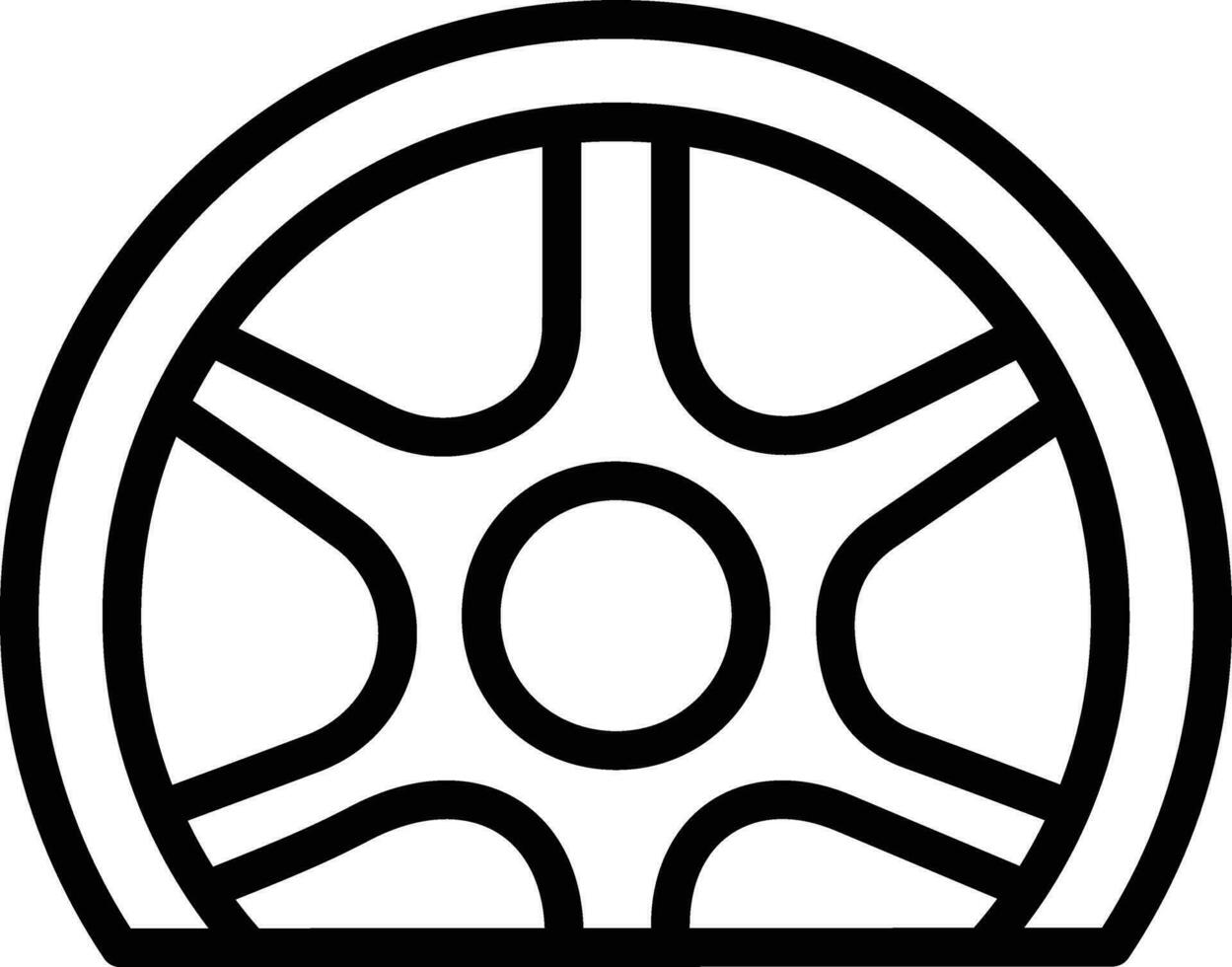 Flat Tire Vector Icon