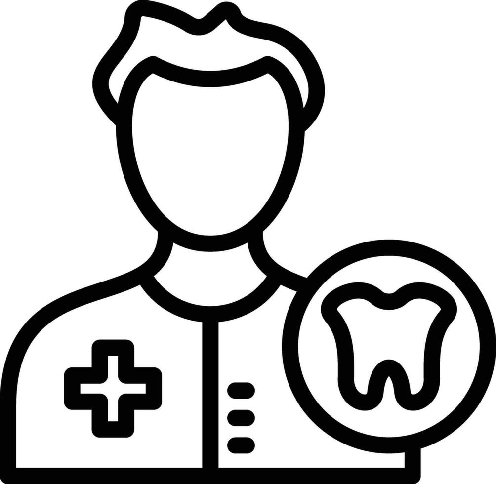 masculino dentista vector icono