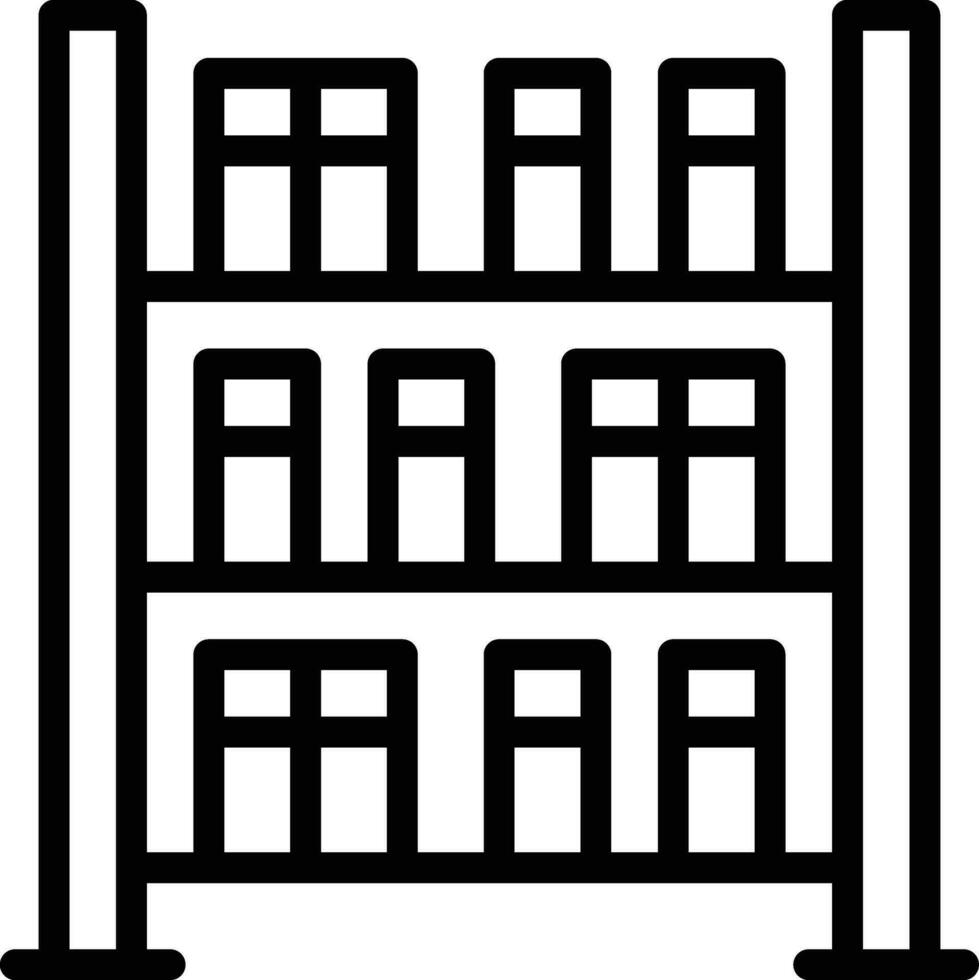 Library Shelves Vector Icon