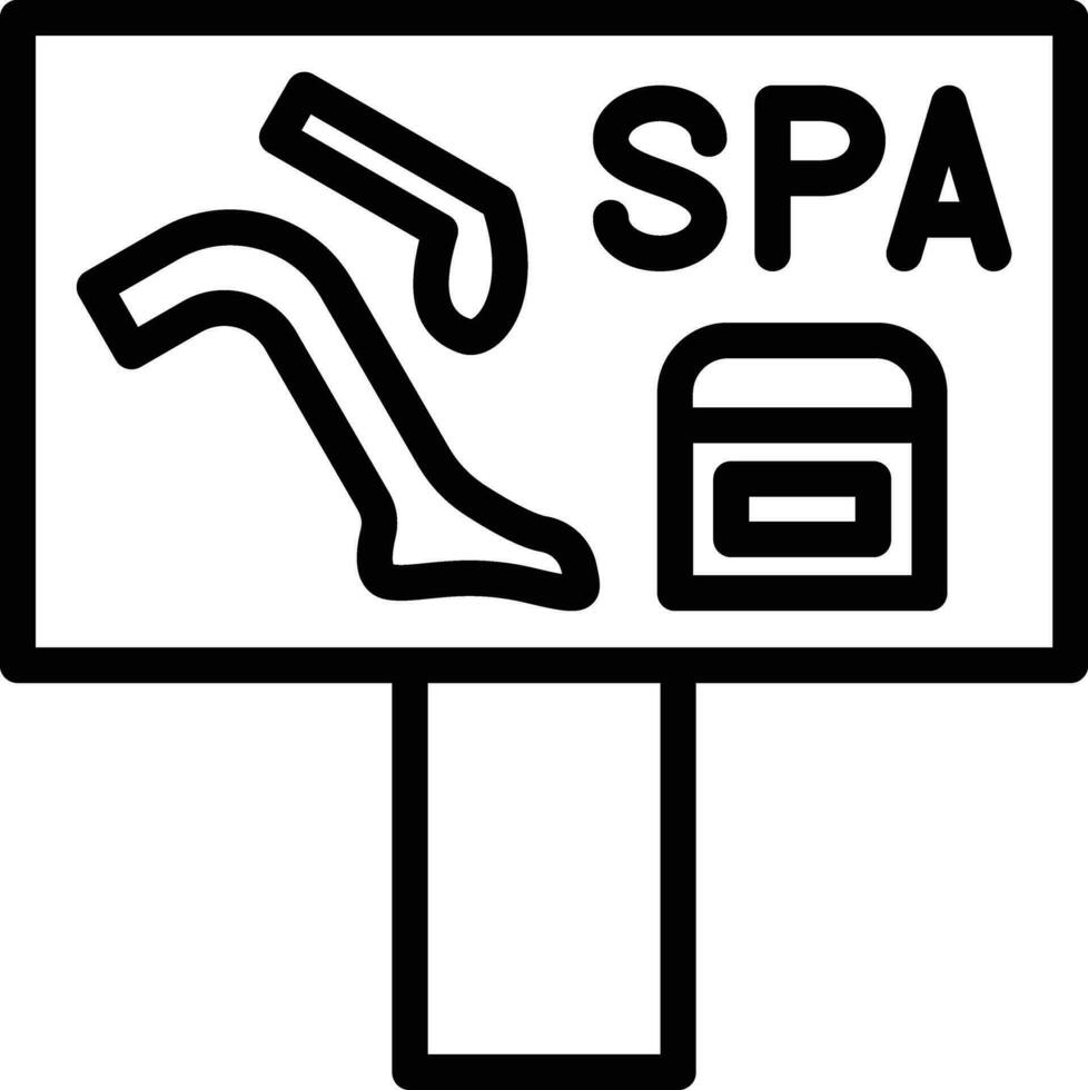 spa letrero vector icono