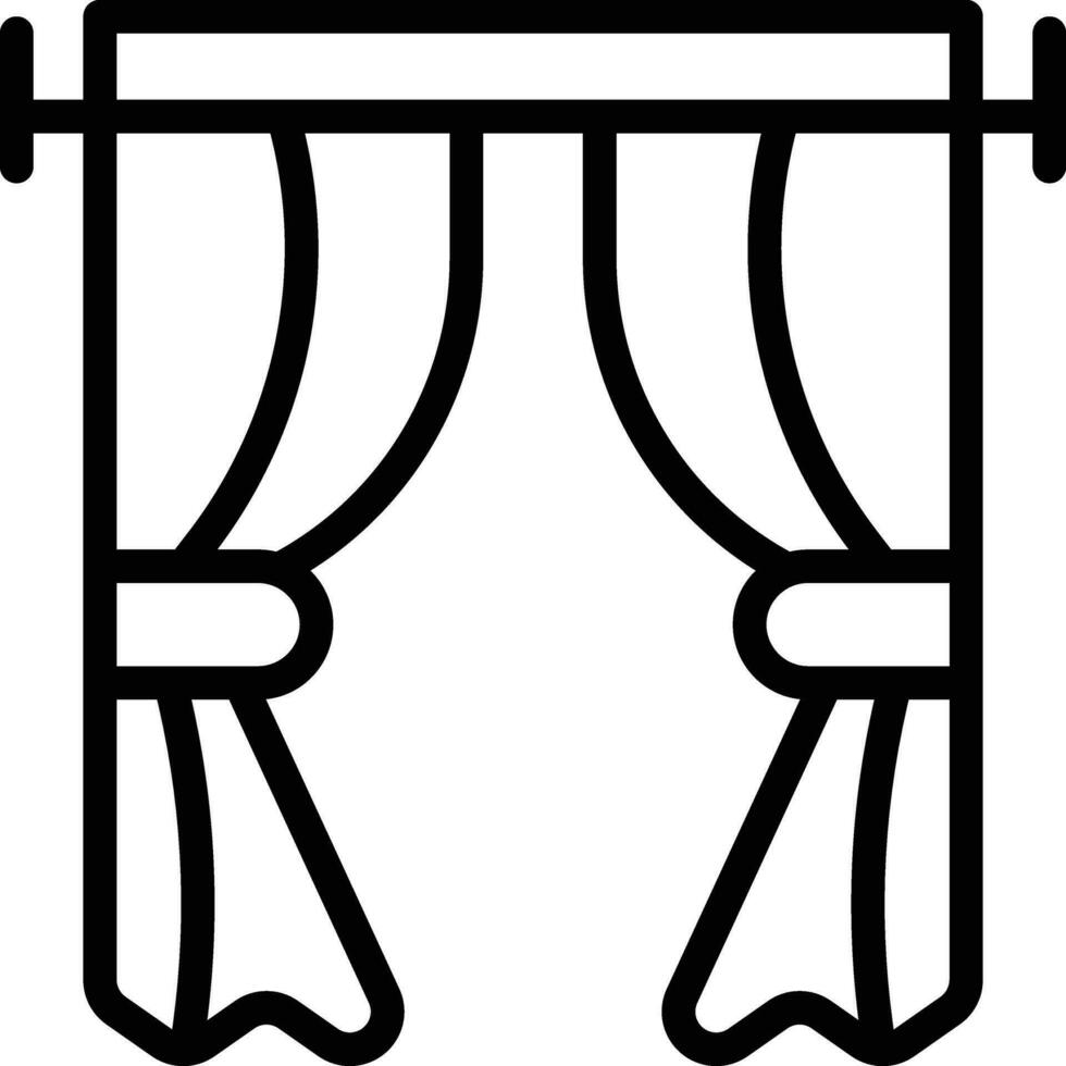 Curtains Vector Icon