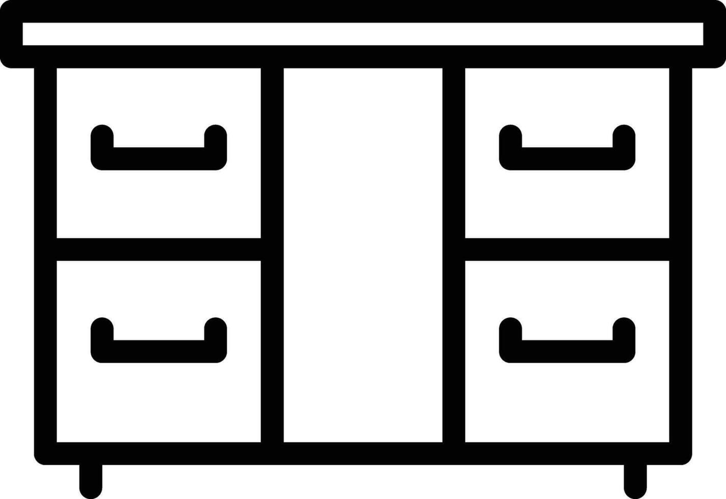 Drawer Table Vector Icon