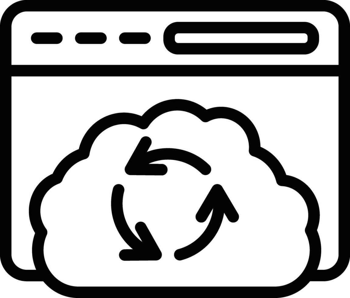 Cloud Sync Vector Icon
