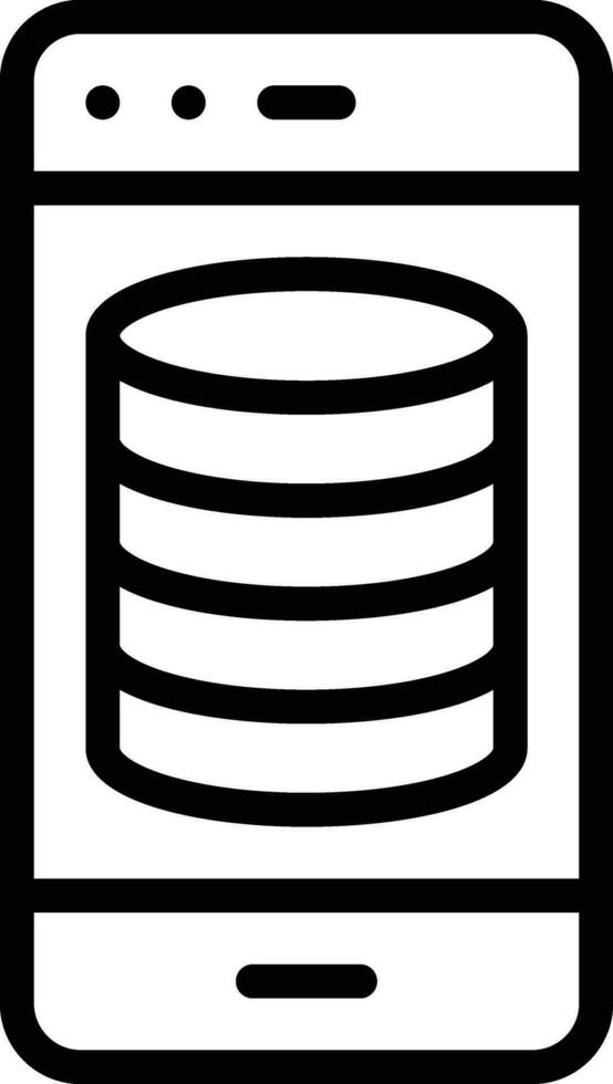 Smartphone Database Vector Icon