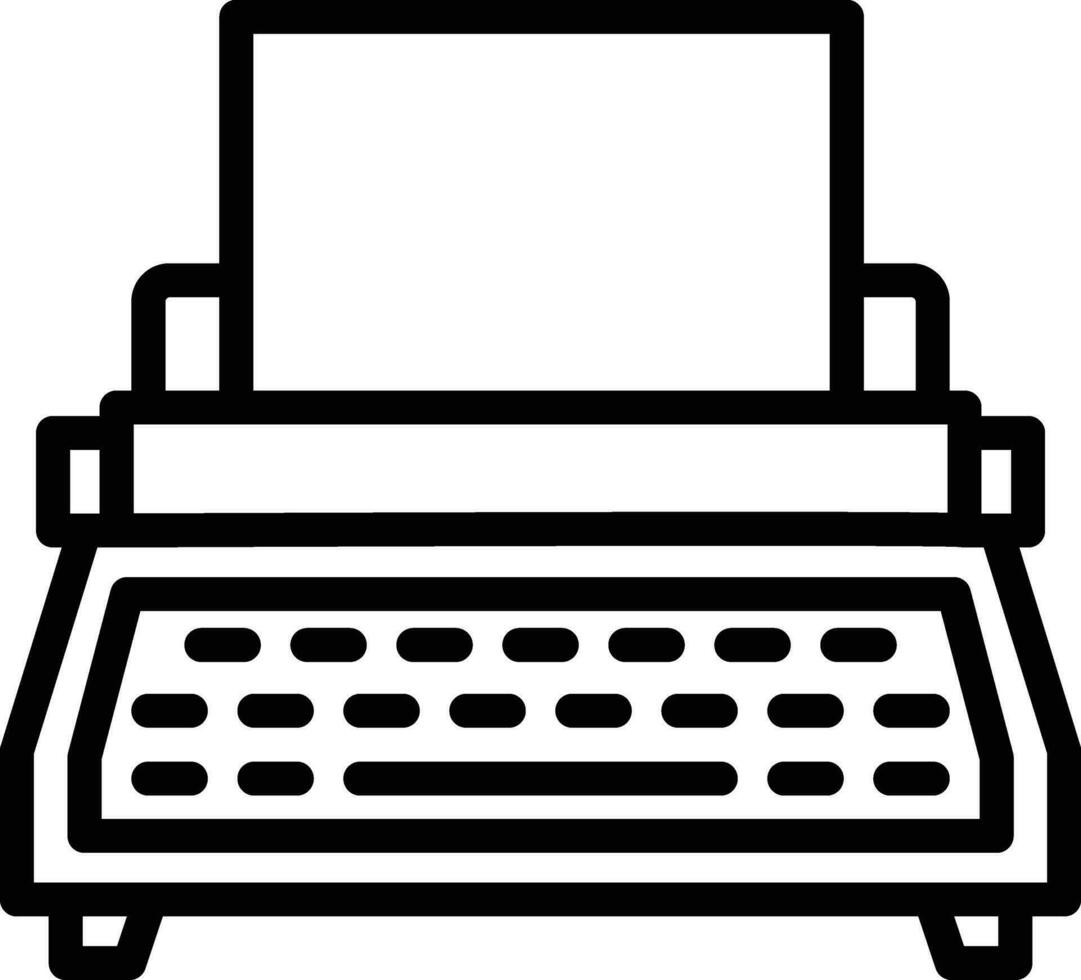 icono de vector de máquina de escribir