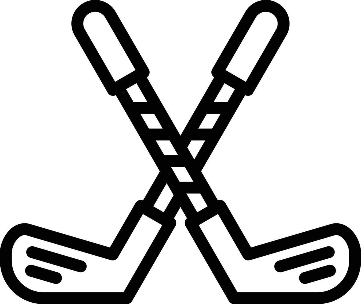 Golf Sticks Vector Icon