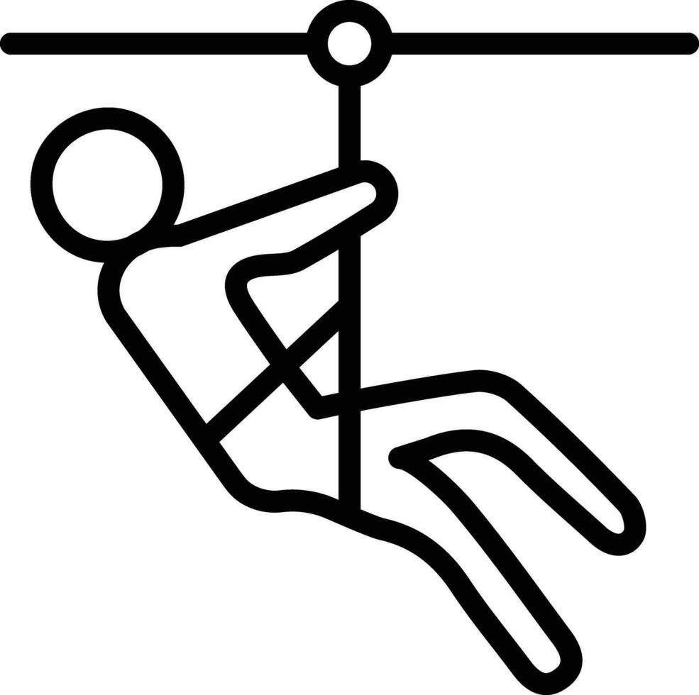 Zipline Vector Icon