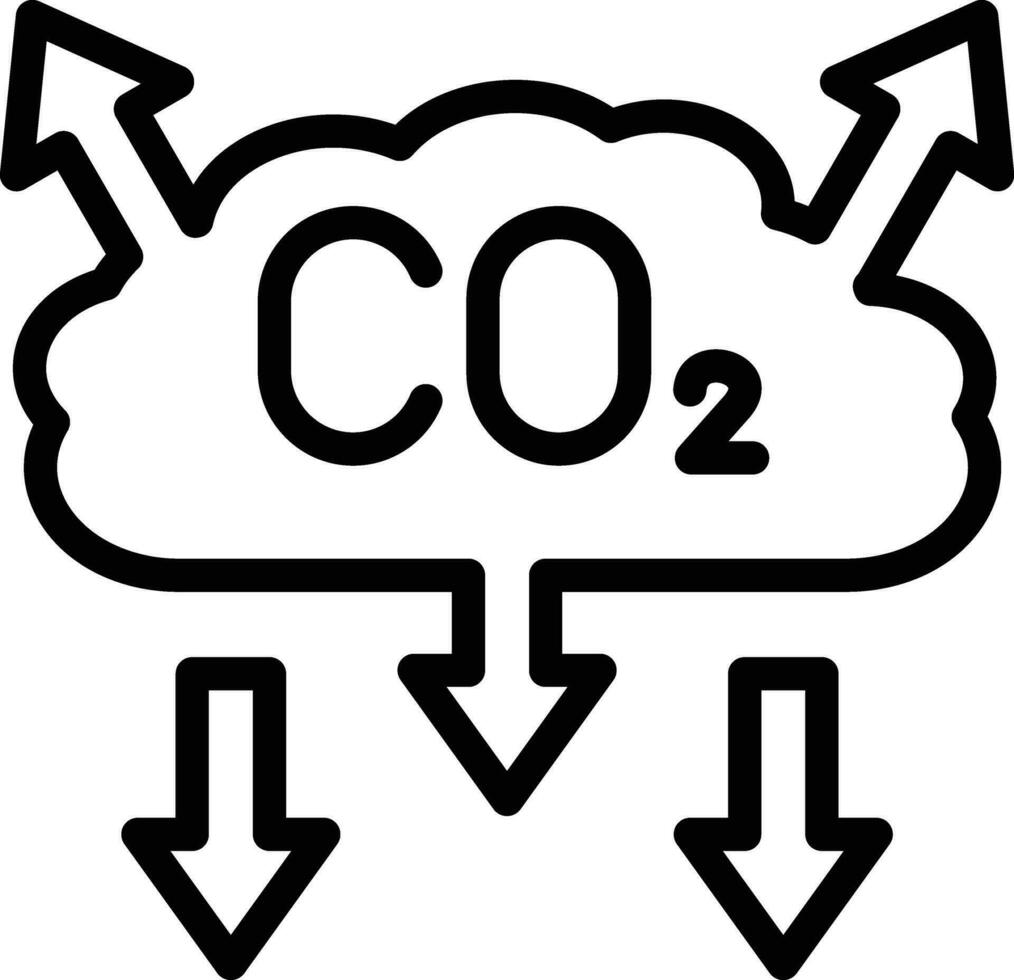 co2 contaminación vector icono