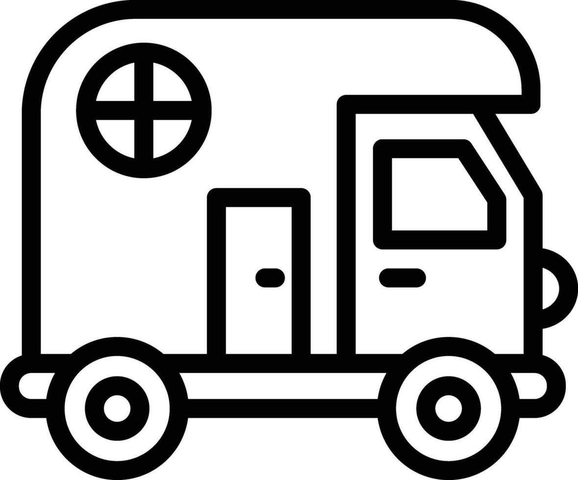 Camper Van Vector Icon