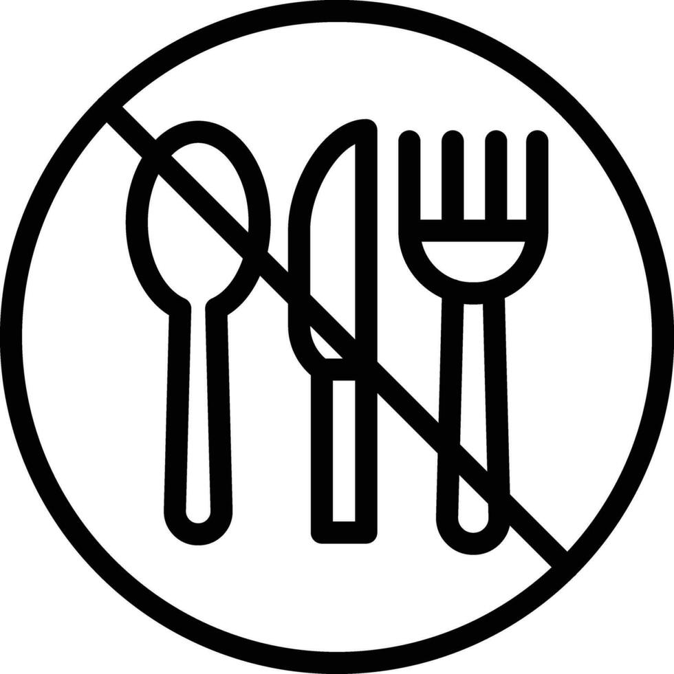 No Eating Vector Icon
