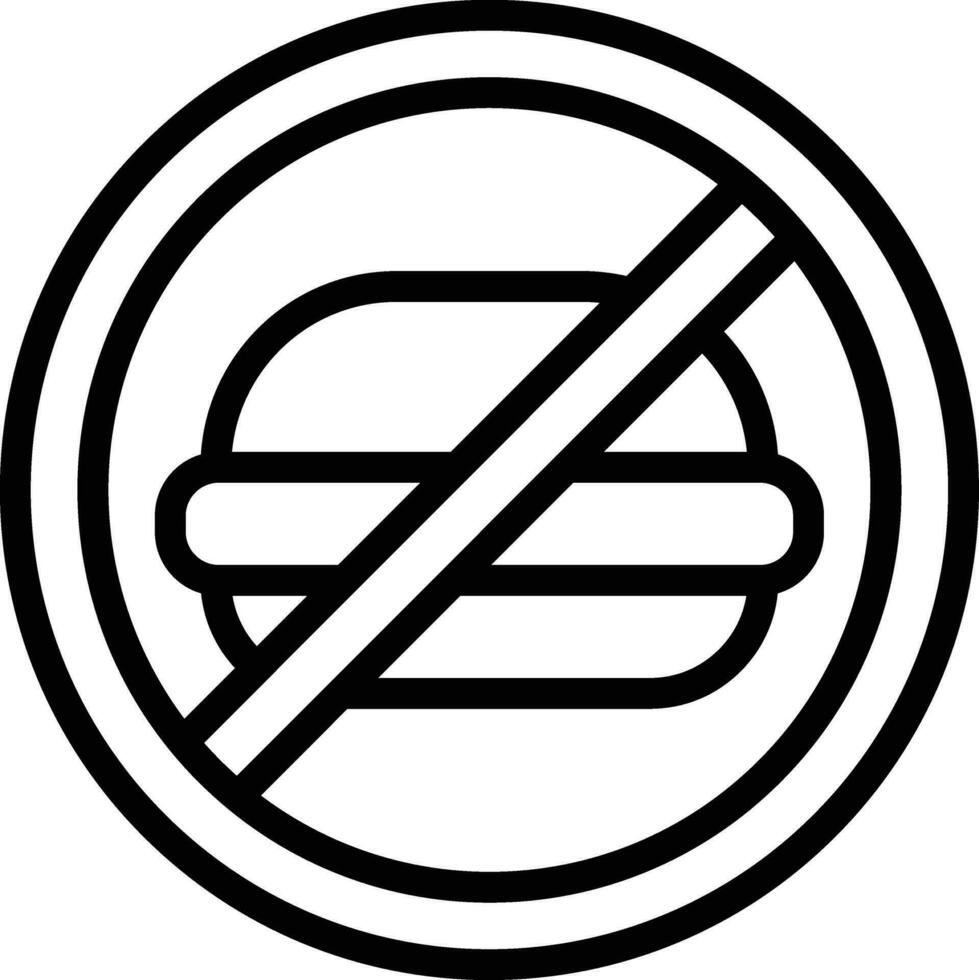 No Eating Vector Icon