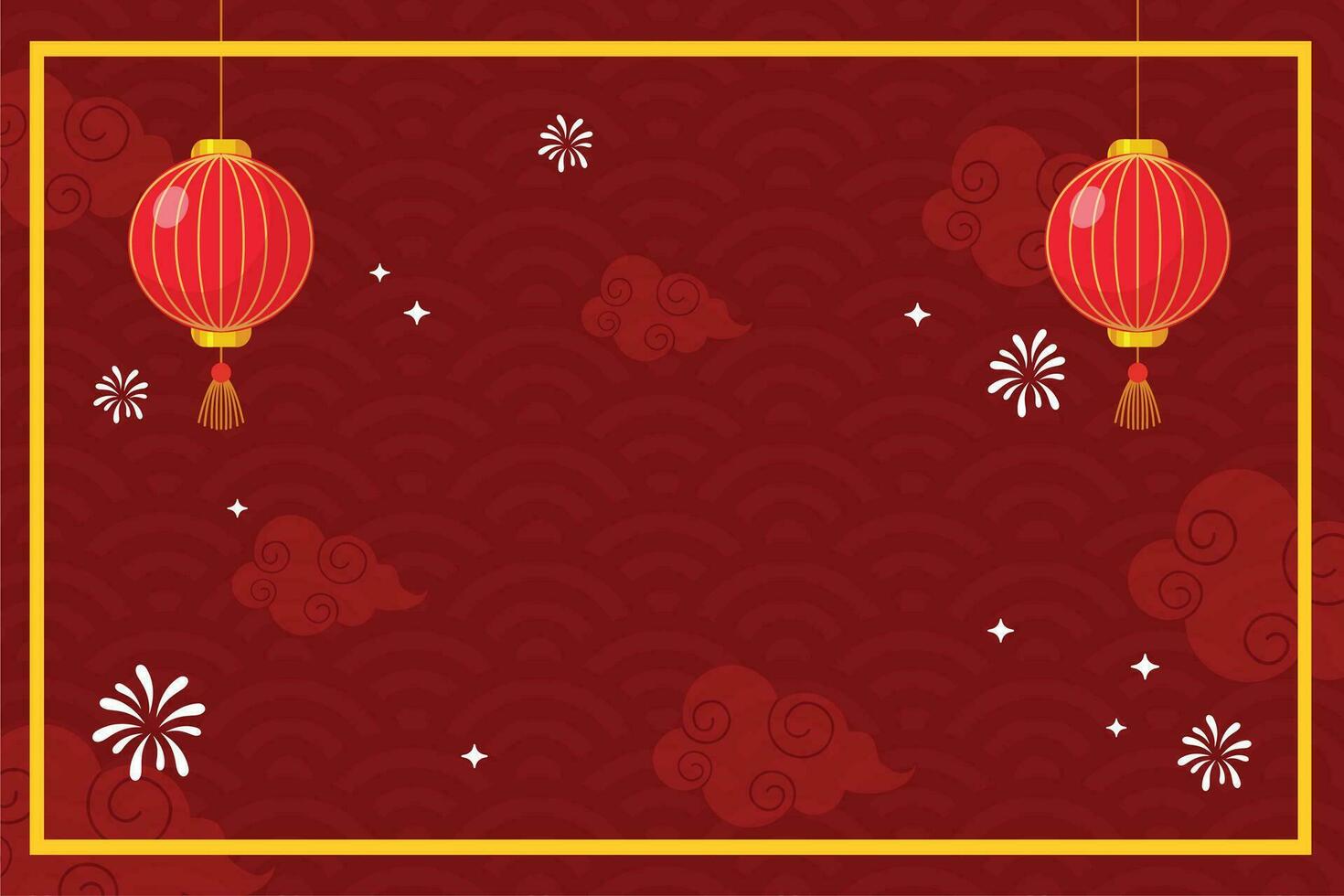 Vector postcard for happy chinese new year chinese traditional chinese background