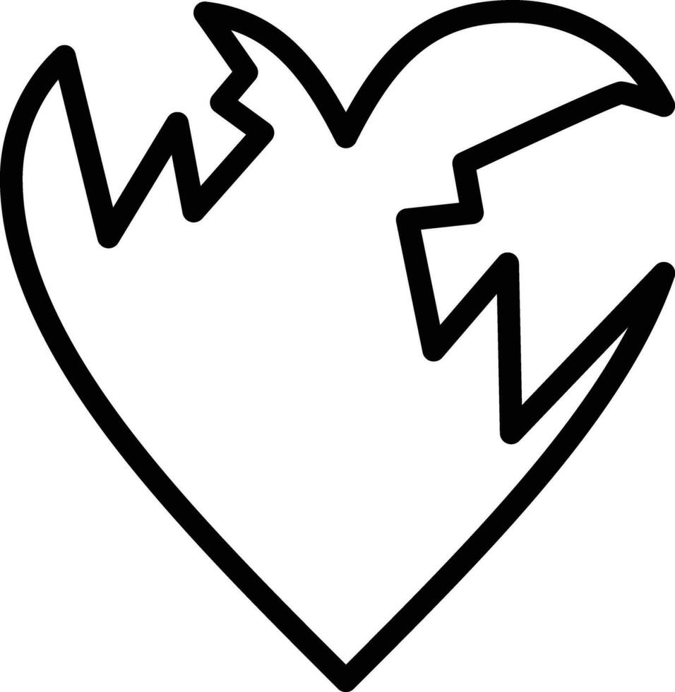 Heartbeak Vector Icon