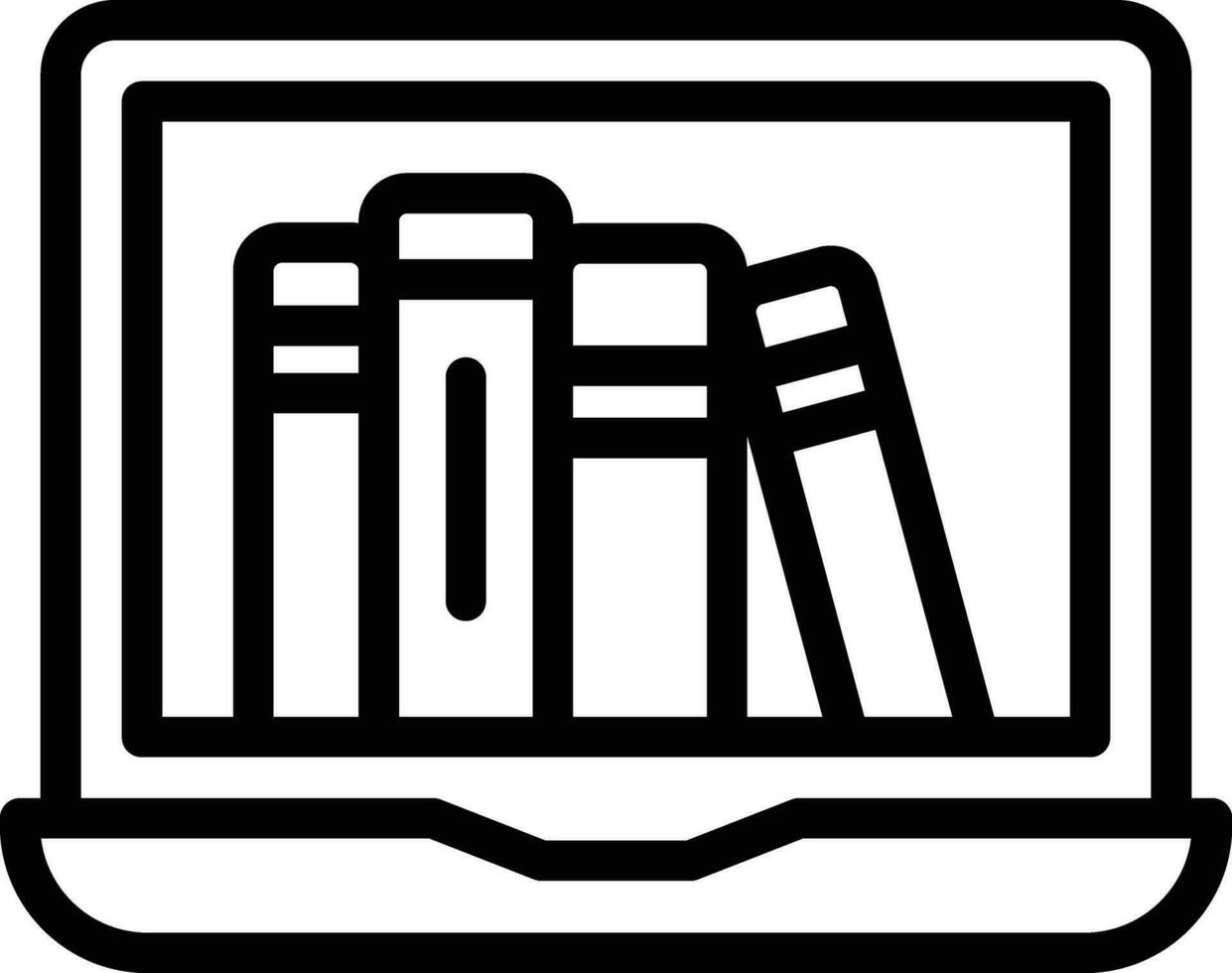 icono de vector de biblioteca en línea