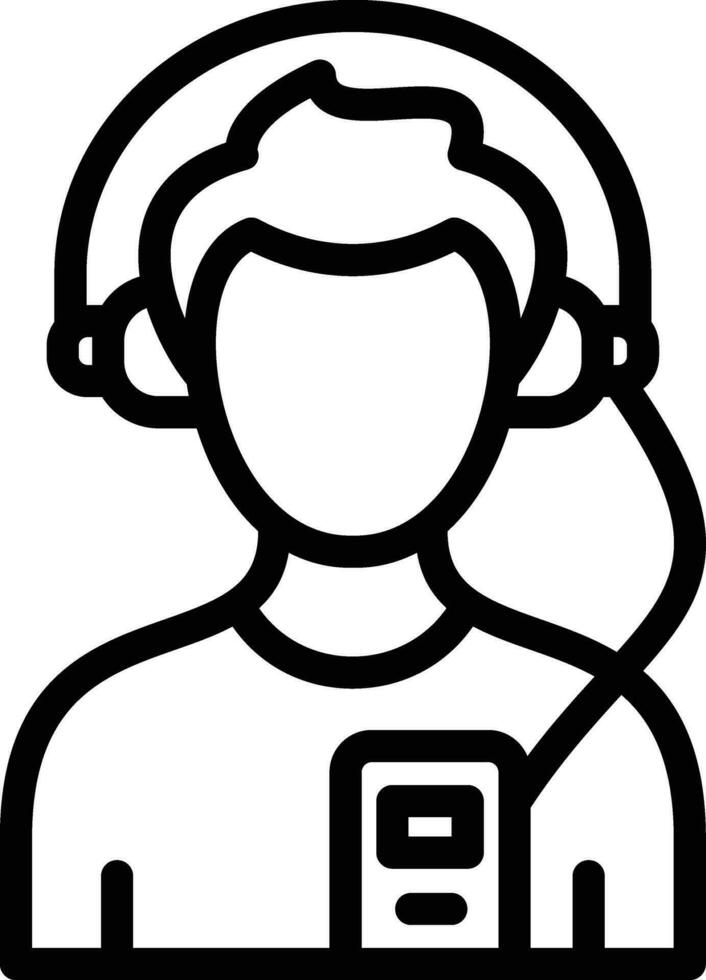 Listening Music Vector Icon