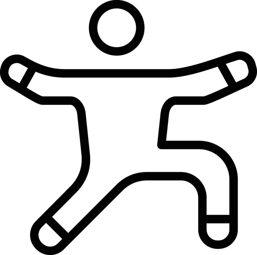 Warrior Pose Right Vector Icon