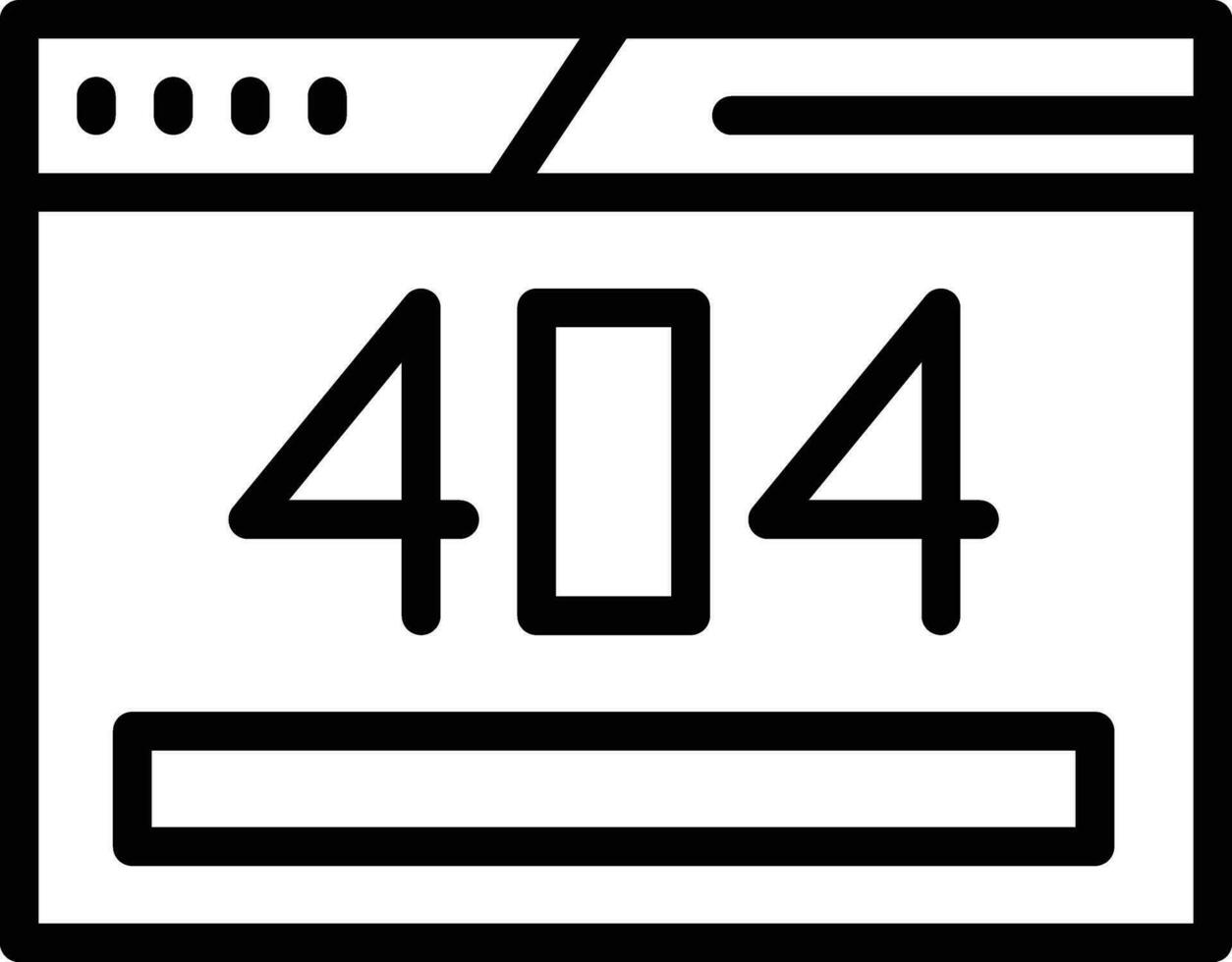 icono de vector de error 404