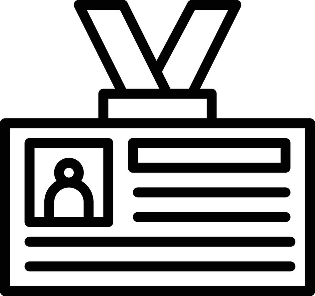 icono de vector de tarjeta de identificación