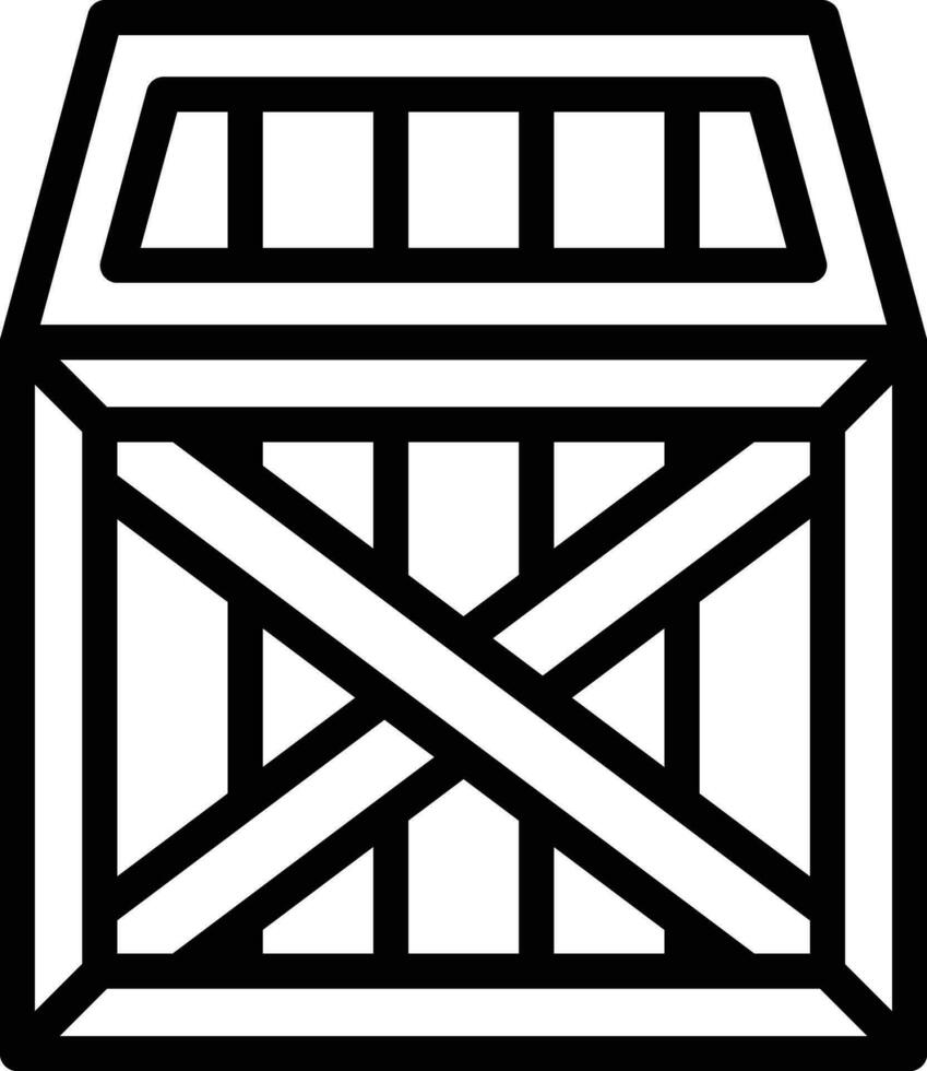 Wooden Box Vector Icon