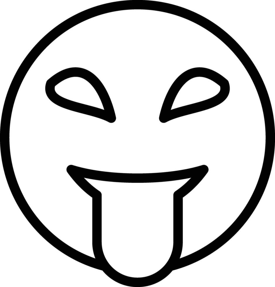 Squinting Face with Tongue Vector Icon