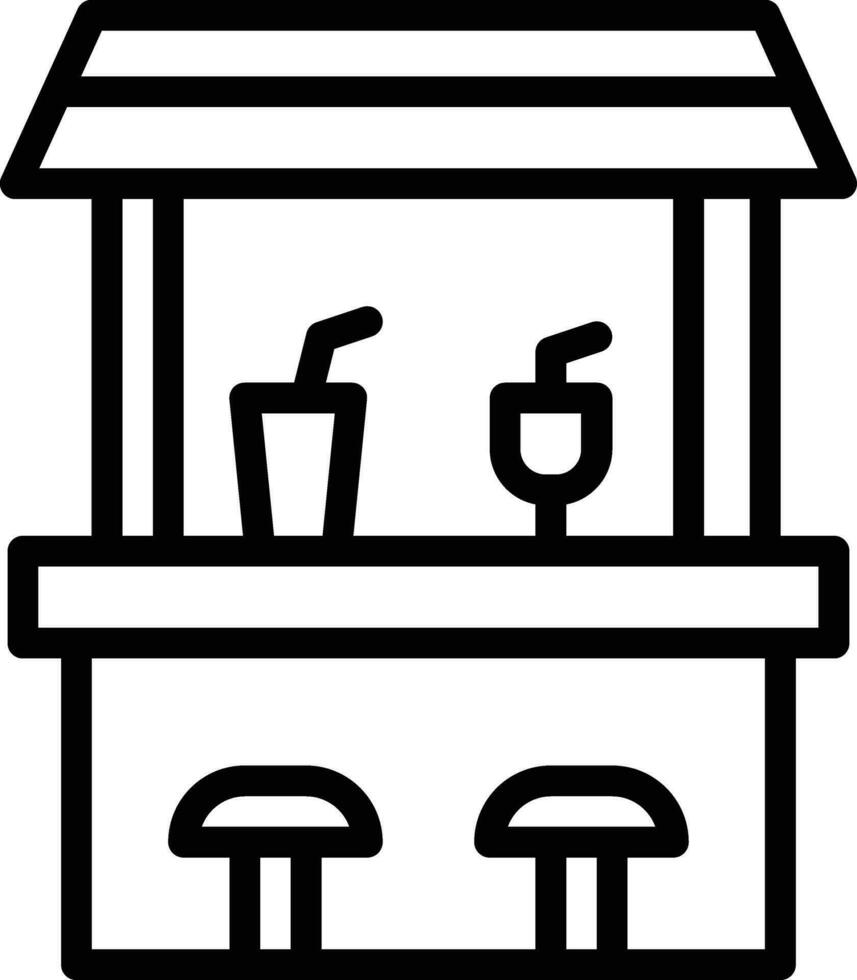 Beach Bar Vector Icon