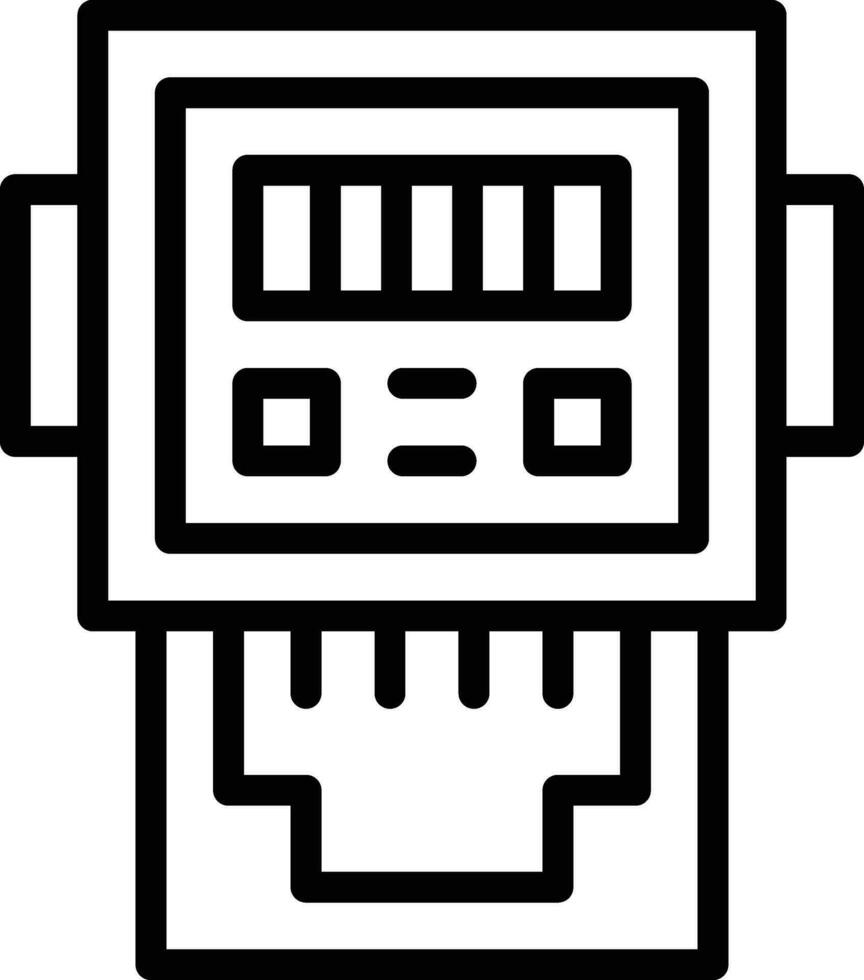 icono de vector de medidor eléctrico