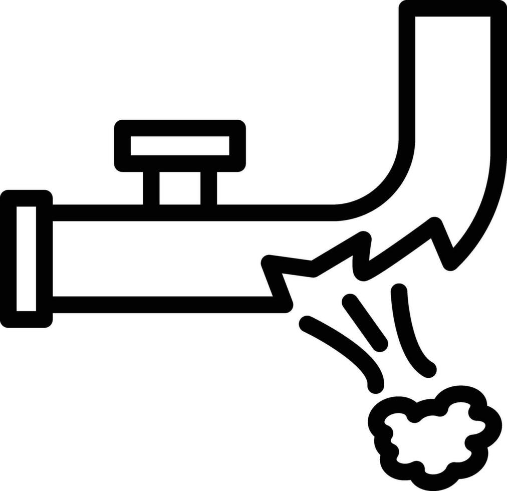 Gas Pipe Leak Vector Icon