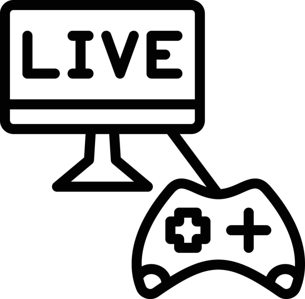 Game Streaming Vector Icon