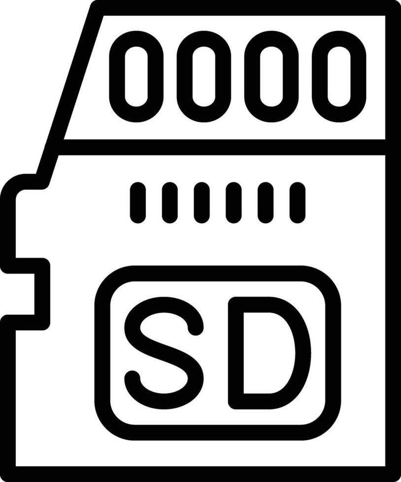 icono de vector de tarjeta sd