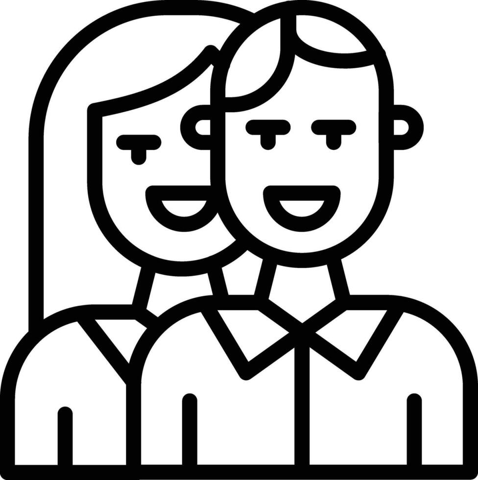 icono de vector de pareja