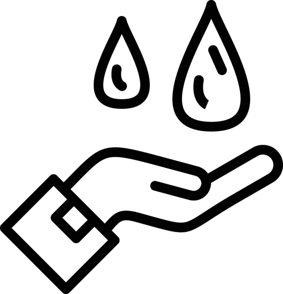 Hand Water Vector Icon