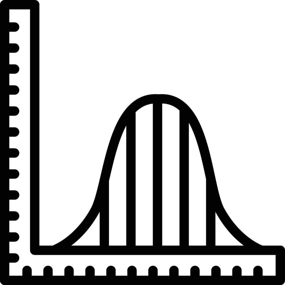 Bell Shaped Graph Vector Icon