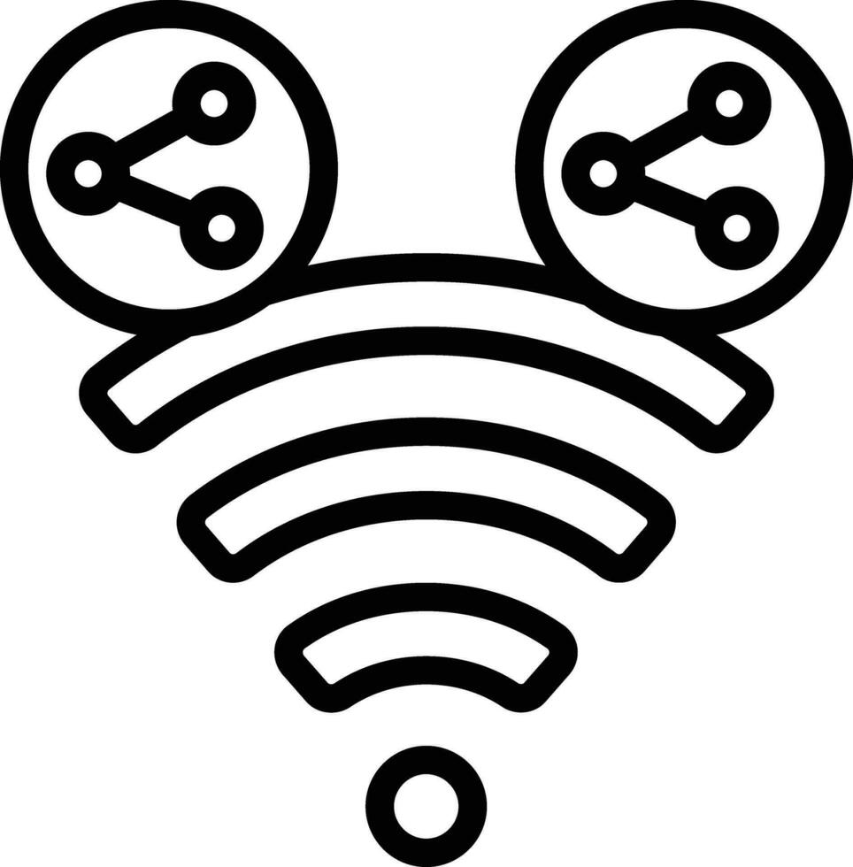 compartido Wifi vector icono vector icono