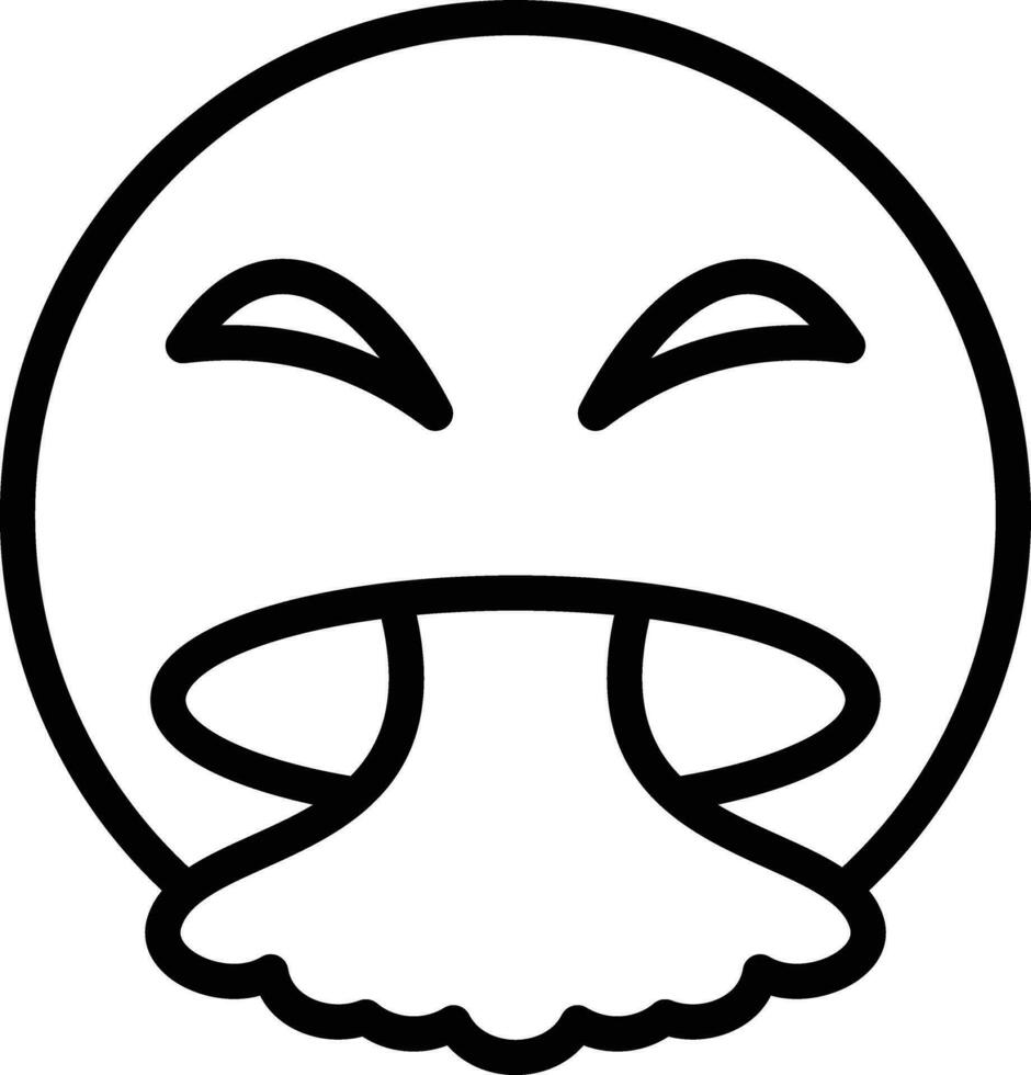 Face Vomiting Vector Icon
