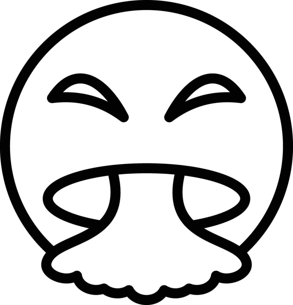 Face Vomiting Vector Icon