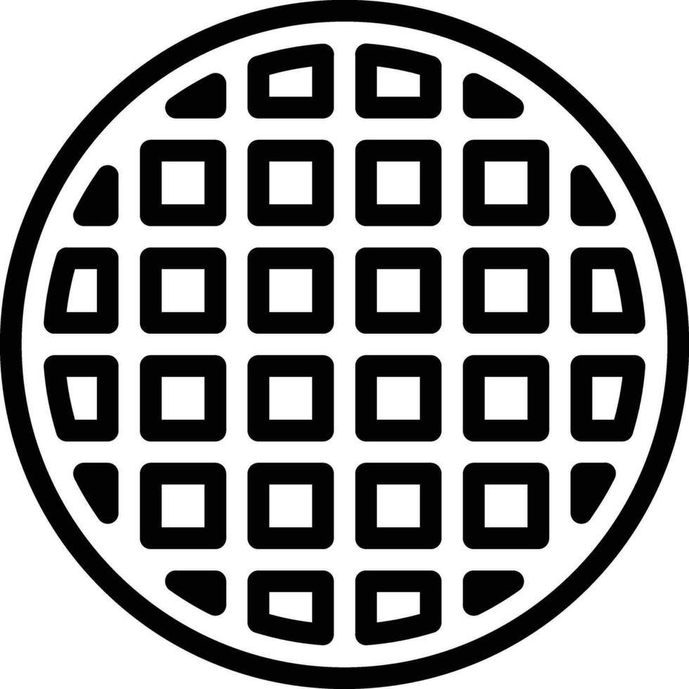 Waffle Vector Icon