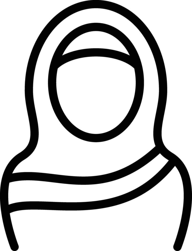 icono de vector de hiyab