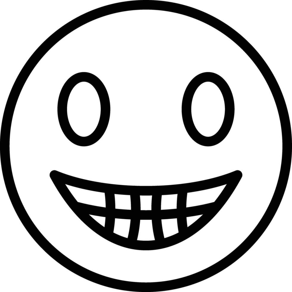 Beaming Face with Smiling Eyes Vector Icon