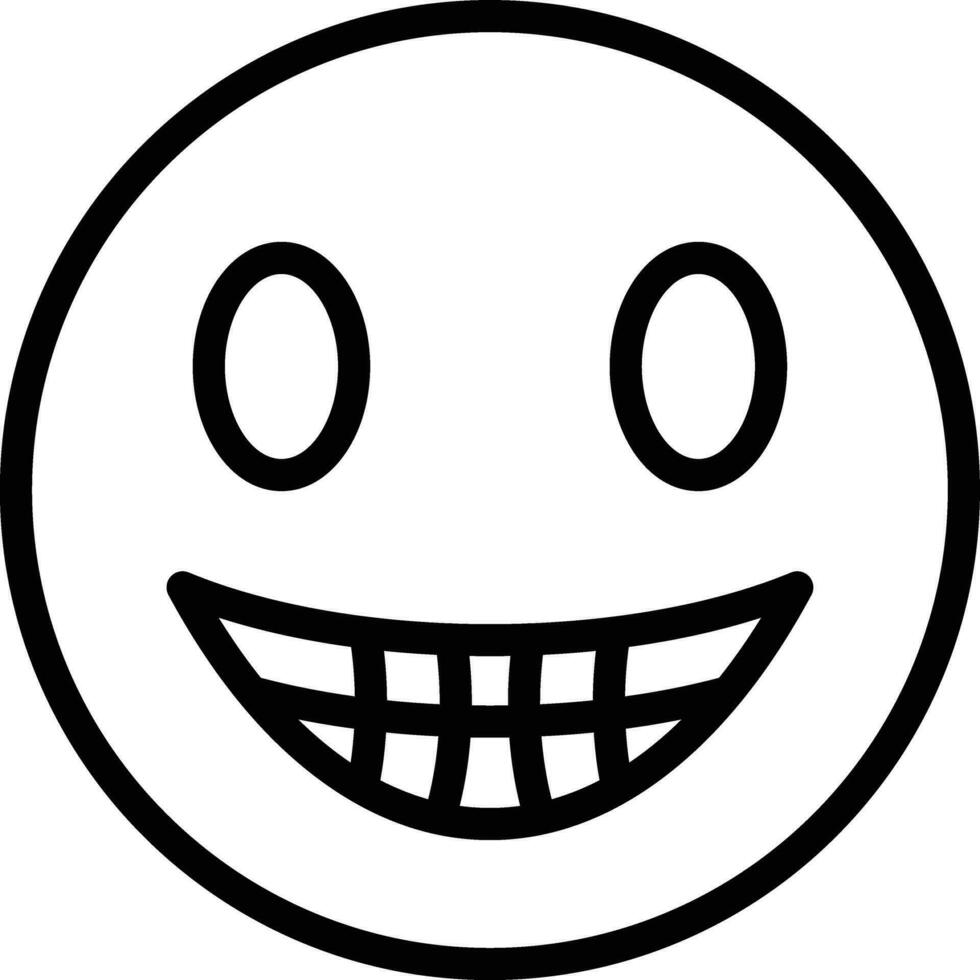 Beaming Face with Smiling Eyes Vector Icon