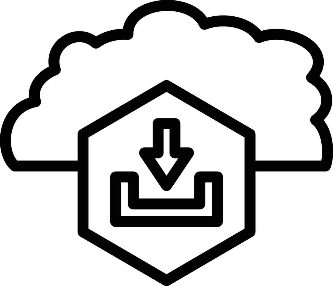 Cloud Download Vector Icon